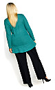 Waffle Ruffle Tunic - teal