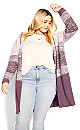 Plus Size Camryn Cardigan - plum