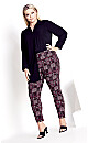 Plus Size Jemma Check Pant - plum