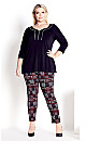 Plus Size Jemma Check Pant - red