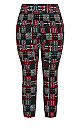 Plus Size Jemma Check Pant - red