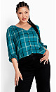 Suki Check Top - jade