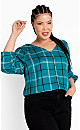 Suki Check Top - jade