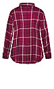 Plus Size Kylee Check Shirt - berry