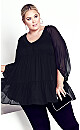 Plus Size Angelina Tunic Dress - black