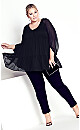 Plus Size Angelina Tunic Dress - black