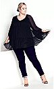 Plus Size Angelina Tunic Dress - black