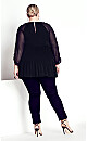 Plus Size Angelina Tunic Dress - black