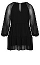 Plus Size Angelina Tunic Dress - black