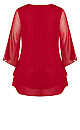 Plus Size Rosie Layer Top - red