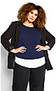 Plus Size Dakota Duet Top - navy