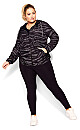 Plus Size Color Block Legging - pewter