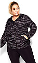 Plus Size Color Block Legging - pewter