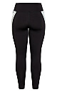 Plus Size Color Block Legging - pewter