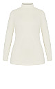 Plus Size Organic Mock Neck Top - cream