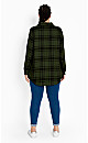 Kylee Plaid Shirt - olive