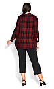 Plus Size Kylee Plaid Shirt - sangria