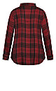 Plus Size Kylee Plaid Shirt - sangria