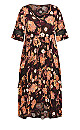 Cadence Print Dress - orange