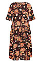 Cadence Print Dress - orange