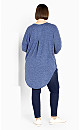 Kym Rib Hacci Tunic - blue