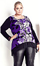 Chelsea Zip Front Top - purple