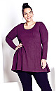 Plus Size Zee Tunic - plum