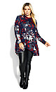 Plus Size Hayes Print Tunic - navy