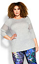 Plus Size Top Sade 3/4 Slv