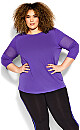 Sade 3/4 Sleeve Top - violet