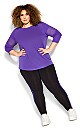 Sade 3/4 Sleeve Top - violet