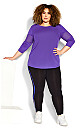 Sade 3/4 Sleeve Top - violet