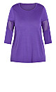 Sade 3/4 Sleeve Top - violet