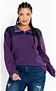 Polar Fleece Pull Over - plum