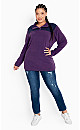 Polar Fleece Pull Over - plum