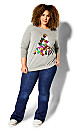 Sequin Sweat Top - gray