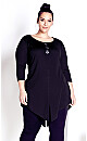 Plus Size Rylee Hacci Tunic - black