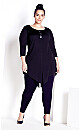 Plus Size Rylee Hacci Tunic - black