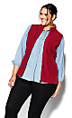 Plus Size Polar Fleece Vest - cherry