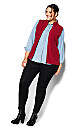 Plus Size Polar Fleece Vest - cherry