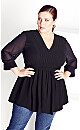 Plus Size After Dark Tunic - black