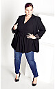 Plus Size After Dark Tunic - black