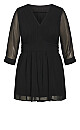 Plus Size After Dark Tunic - black