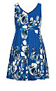 Hydrangea Print Dress - blue bloom