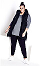 Plus Size Zimi Puffer Vest - black