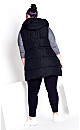 Plus Size Zimi Puffer Vest - black