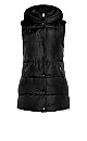 Plus Size Zimi Puffer Vest - black