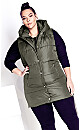 Plus Size Zimi Puffer Vest - olive