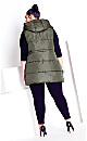 Plus Size Zimi Puffer Vest - olive