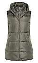 Plus Size Zimi Puffer Vest - olive